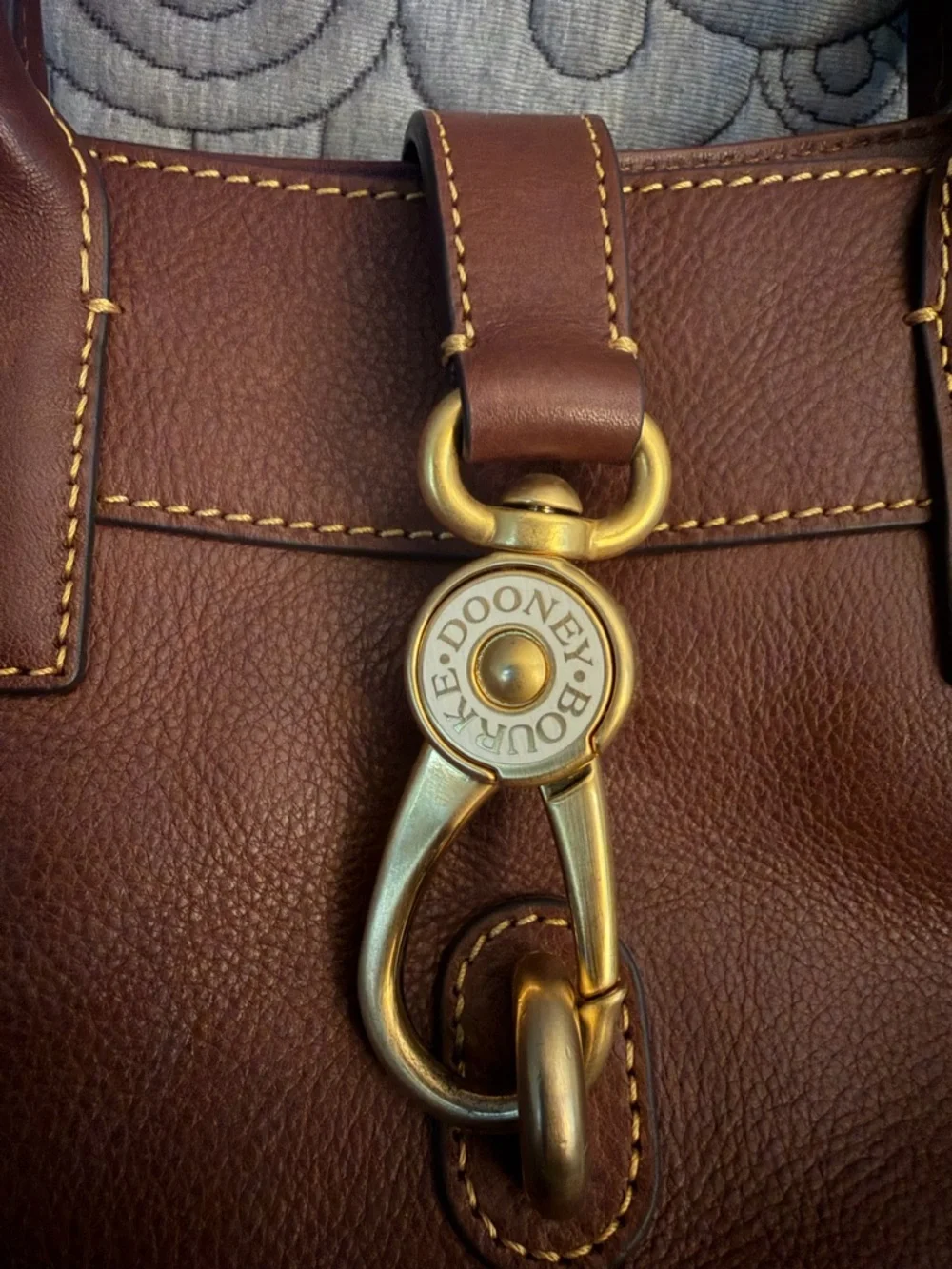 Dooney & Bourke Florentine Vacchetta LeatherTote Bag with Brass Hardware - Picture 11 of 12